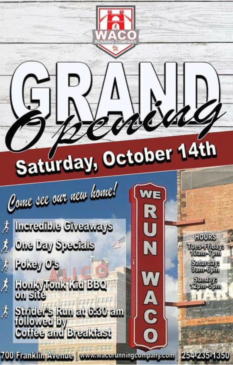 Grand opening – Waco Running Co. | Downtown Waco