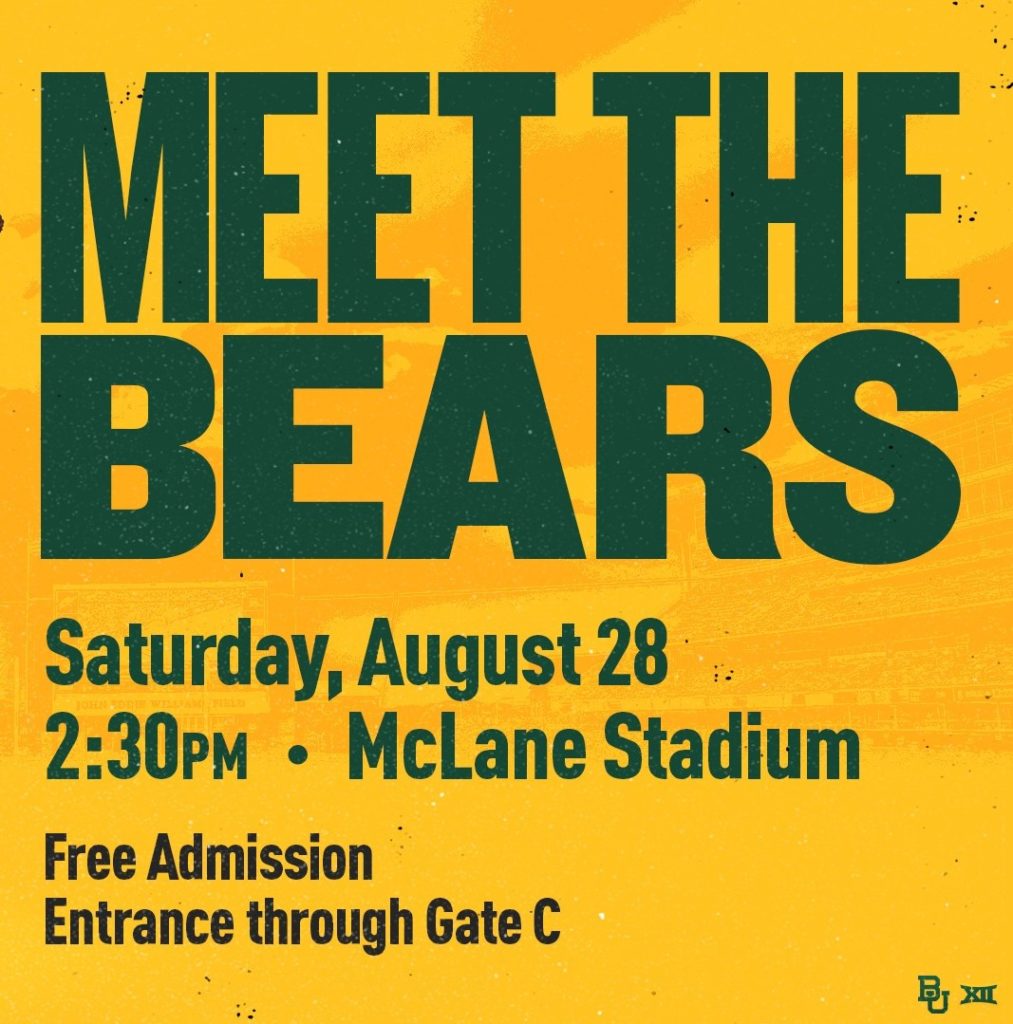 Meet the Bears at McLane Stadium Downtown Waco