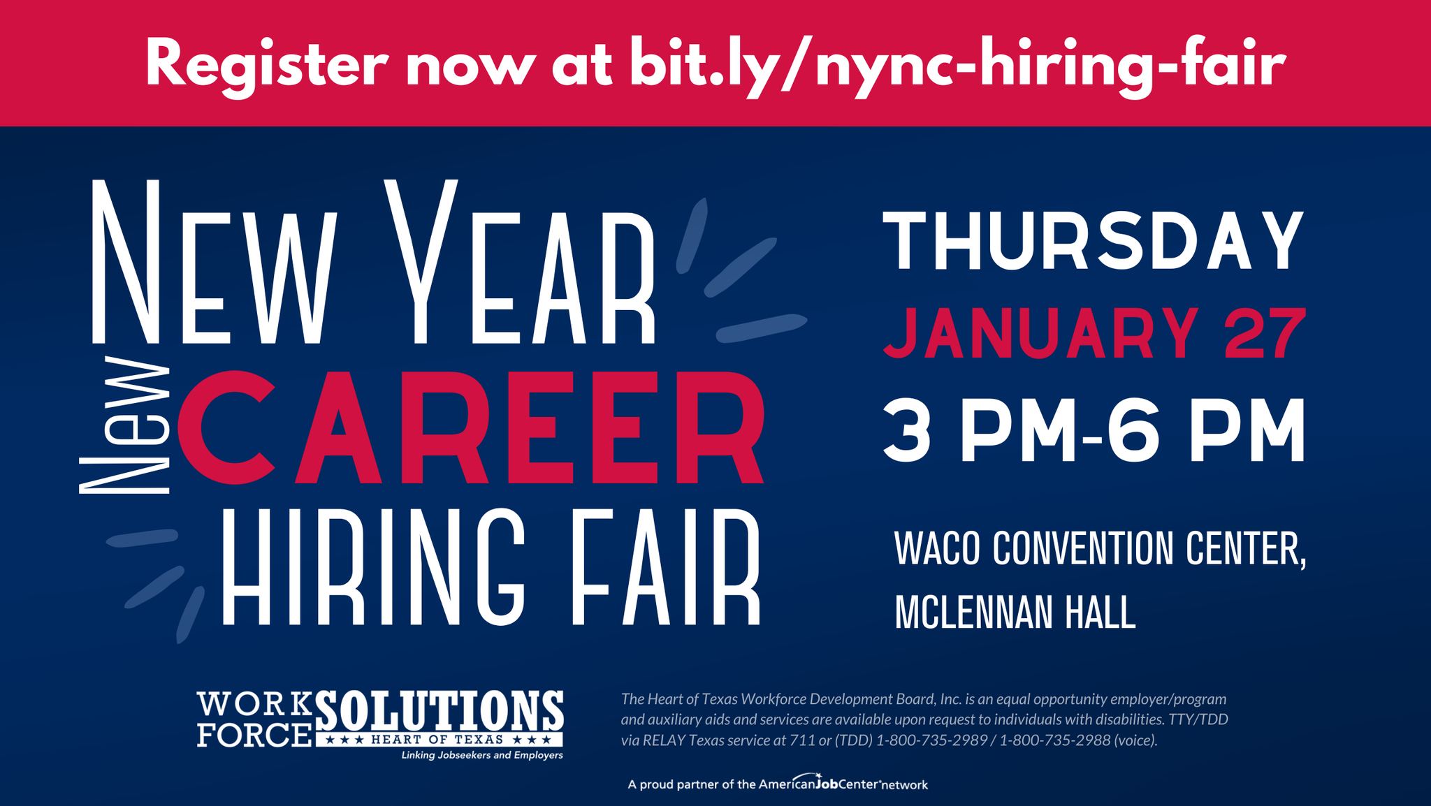 New Year New Career Hiring Fair Downtown Waco